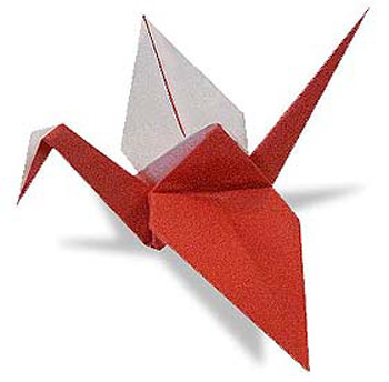 折り紙 紅白鶴